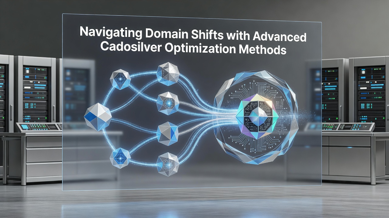 Diagram showing cadosilver optimization layers applied to domain transition workflows